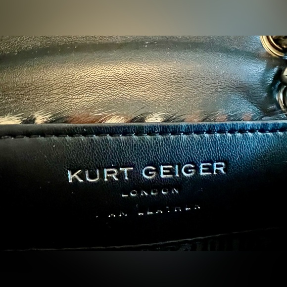 Kurt Geiger, Leather Leopard Medium Kensington Bag. - Picture 3 of 13